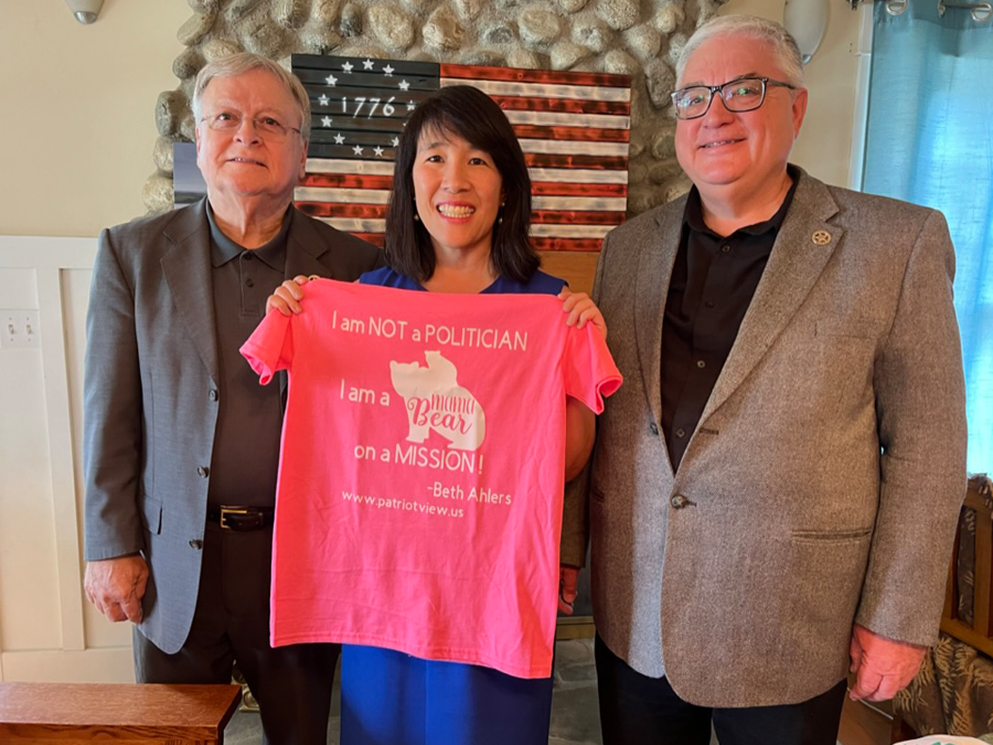 Steve and Bob with Elizabeth Wong Ahlers